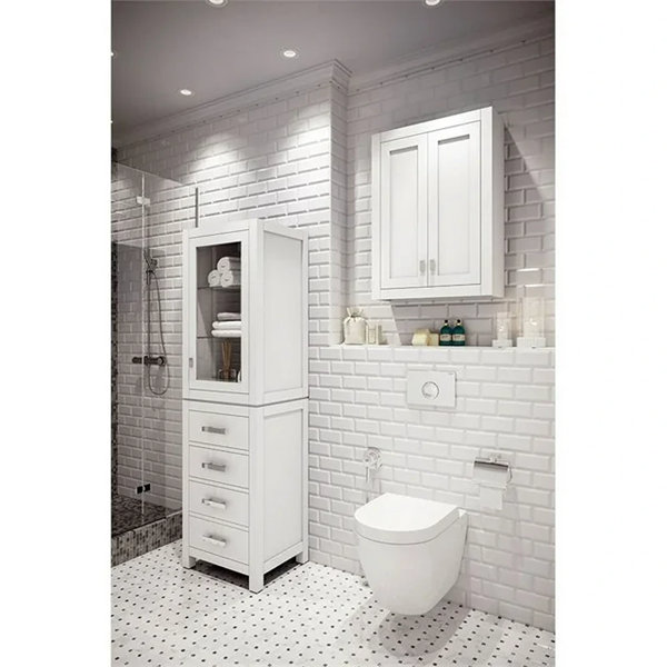 Wade Logan® Higuera Solid Wood Wall Bathroom Cabinet & Reviews | Wayfair